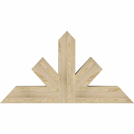 Ekena Millwork Saratoga Rough Sawn Timber Gable Bracket, Douglas Fir, 48"W x 26"H x 6"D x 6"F, 13/12 Pitch GBW048X26X0606SAR00RDF
